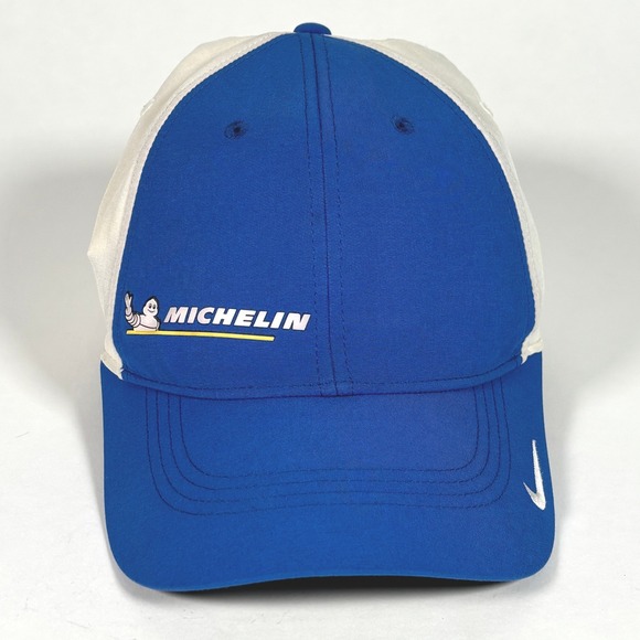 Nike Michelin Man Golf Hat Blue White Adjustable Strapback Baseball Cap